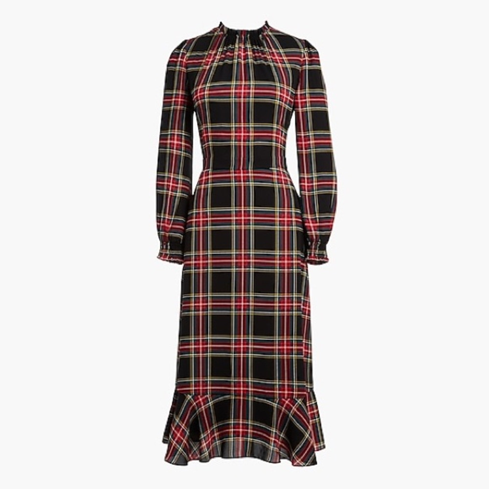 NWT JCREW Factory Ruffleneck peasant dress Size 14